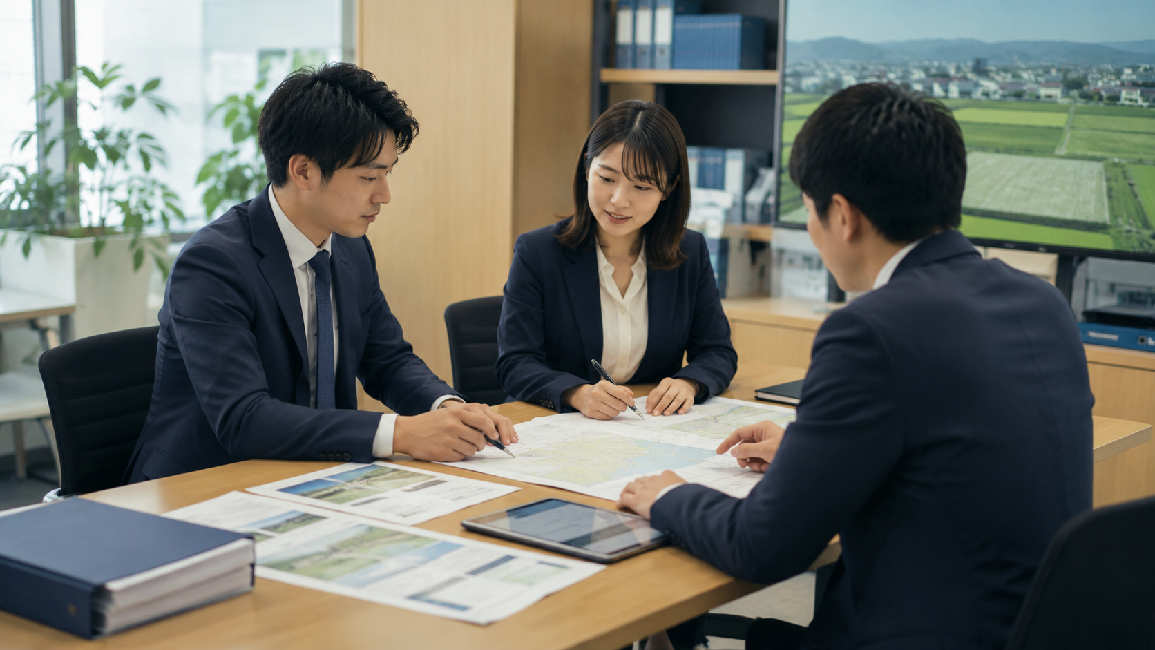農地転用に関する書類と計画の打ち合わせ