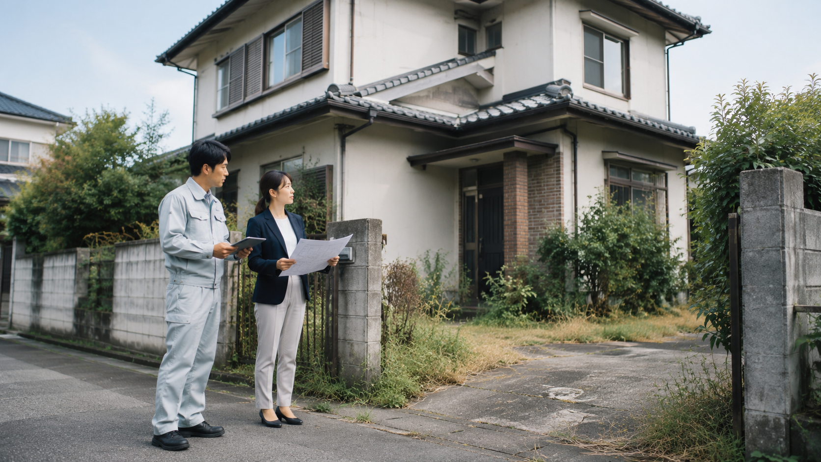 住宅の外観と現地確認