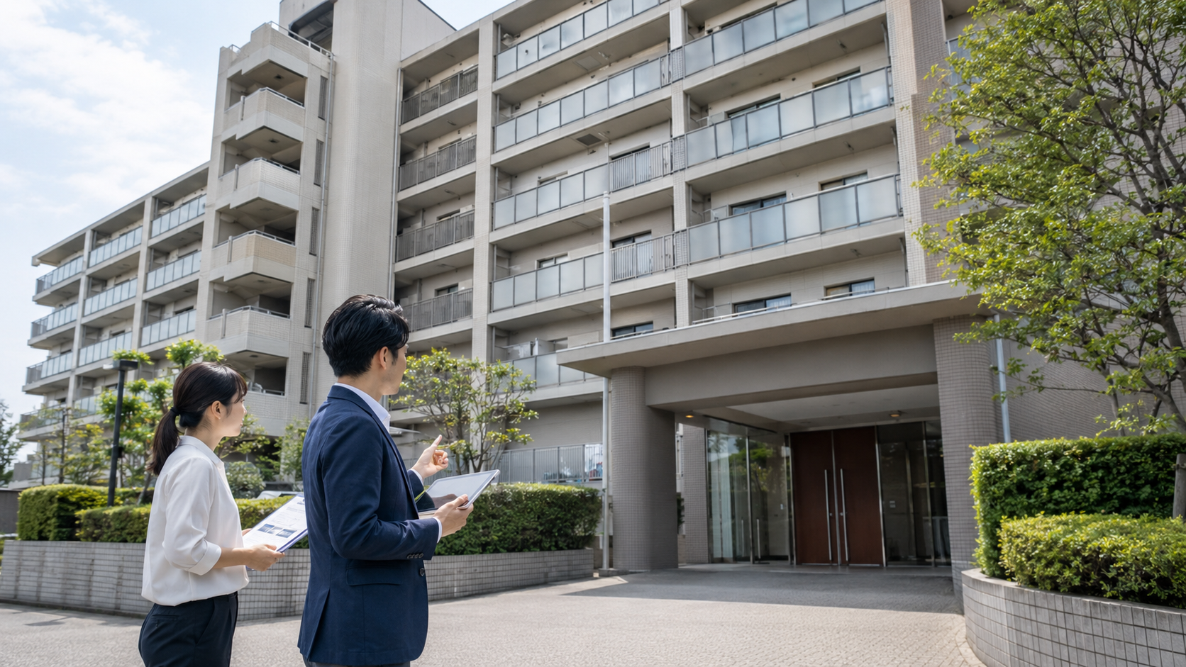 競売対象となる集合住宅の現地確認