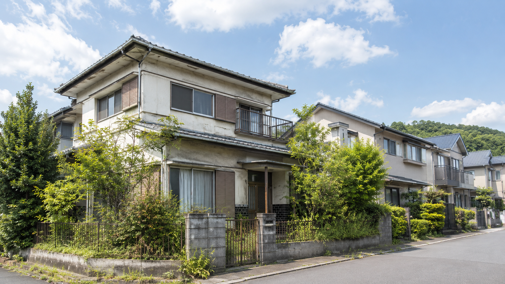 静かな郊外の住宅街